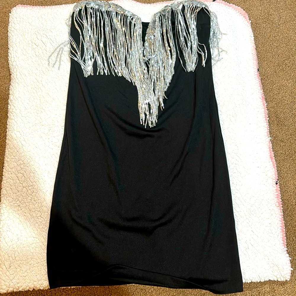 Black mini dress